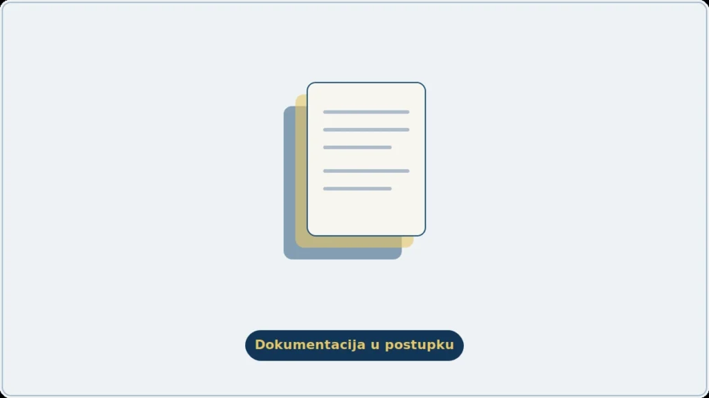 Ilustracija naslaganih dokumenata, simbol dokumentacije potrebne tokom postupka