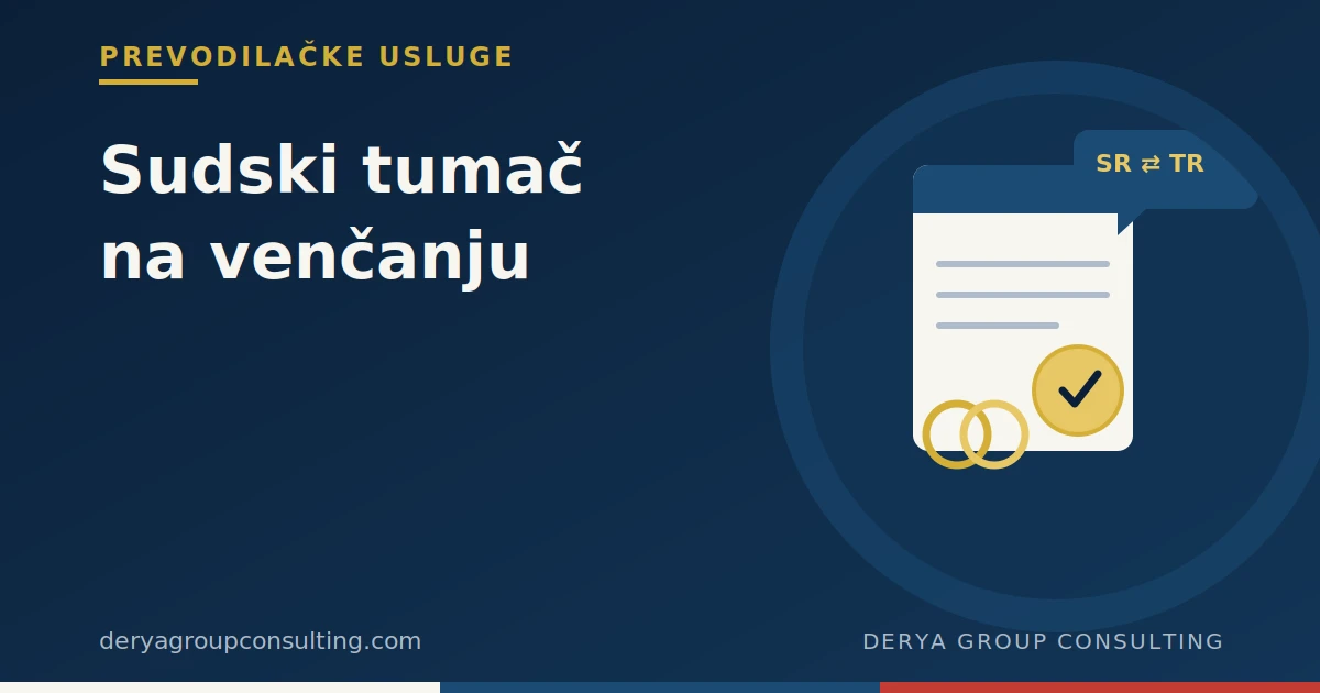 Dokument sa venčanim prstenjem, simbol prisustva sudskog tumača na venčanju